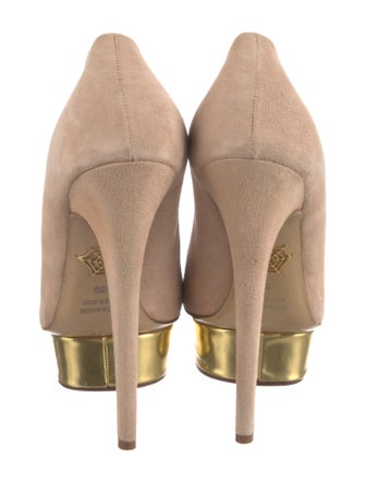 Charlotte Olympia Suede Pumps