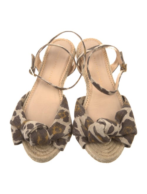 Charlotte Olympia Canvas Animal Print Espadrilles