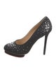 Charlotte Olympia Denim Crystal Embellishments Pumps