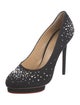 Charlotte Olympia Denim Crystal Embellishments Pumps