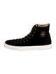 Charlotte Olympia Velvet Embroidered Accent Sneakers