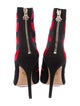 Charlotte Olympia Printed Embroidered Accent Lace-Up Boots