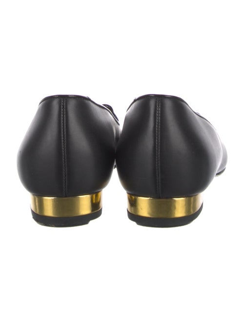 Charlotte Olympia Leather Embroidered Accent Loafers