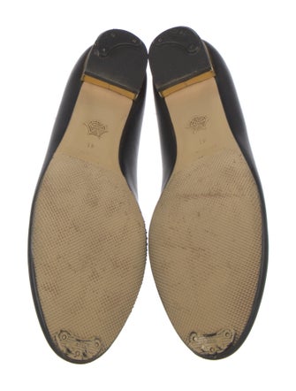 Charlotte Olympia Leather Embroidered Accent Loafers