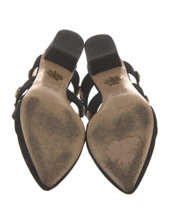 Charlotte Olympia Suede Slingback Flats