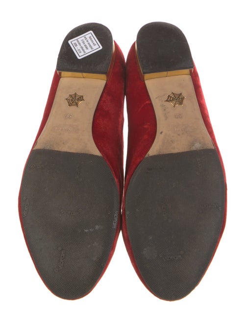 Charlotte Olympia Velvet Crystal Embellishments Loafers