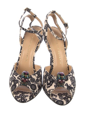 Charlotte Olympia Floral Print Sandals