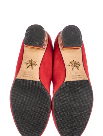 Charlotte Olympia Suede Printed Pumps