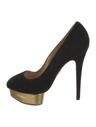 Charlotte Olympia Suede Pumps