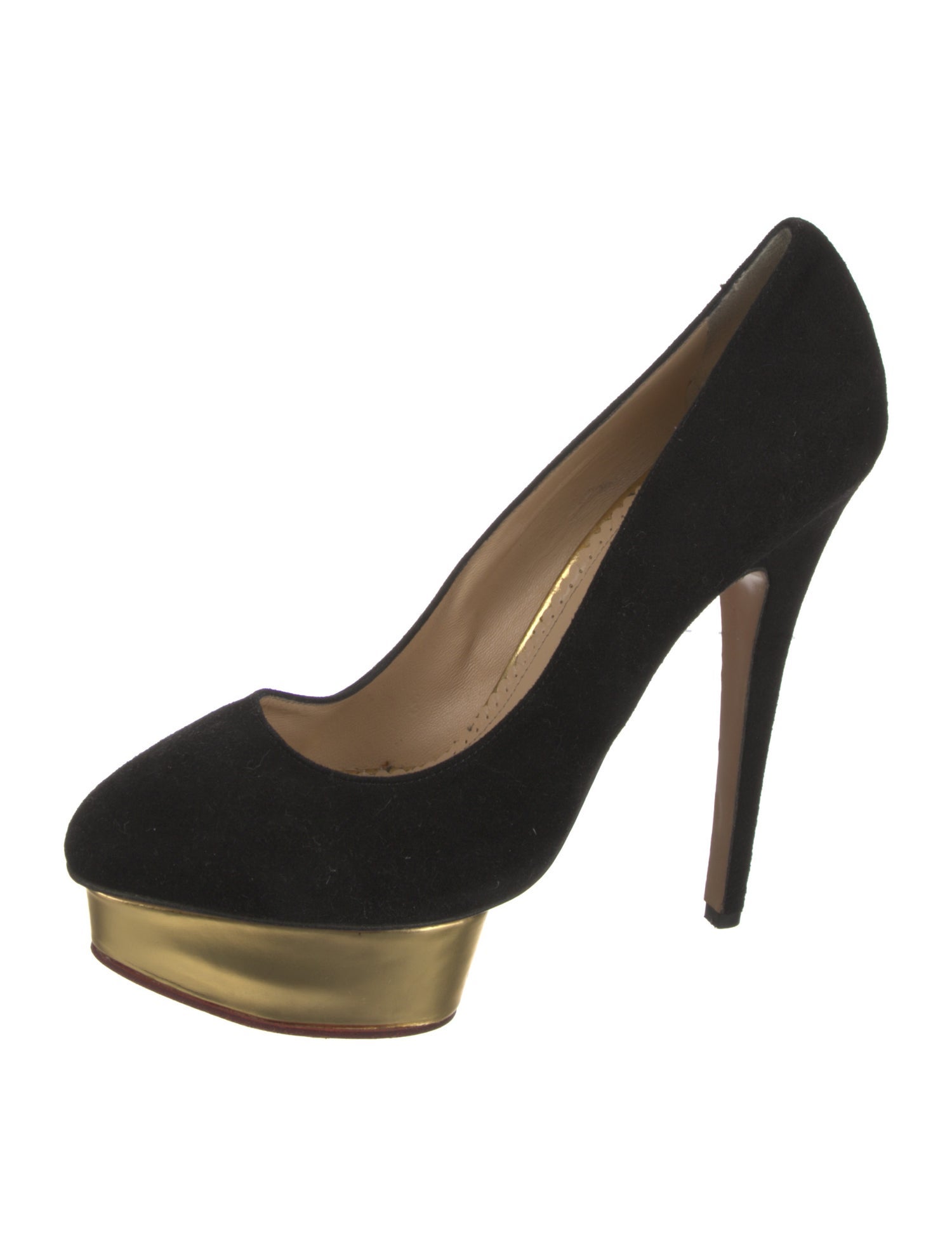Charlotte Olympia Suede Pumps