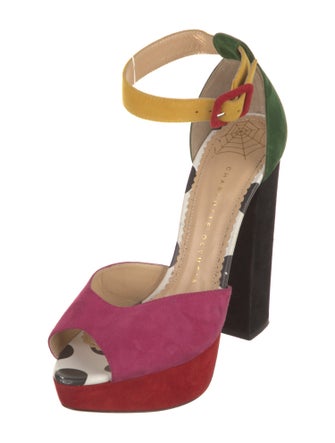 Charlotte Olympia Suede D'Orsay Pumps