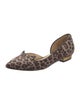 Charlotte Olympia Suede Animal Print D'Orsay Flats