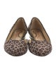 Charlotte Olympia Suede Animal Print D'Orsay Flats