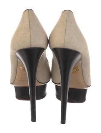 Charlotte Olympia Canvas Printed Pumps