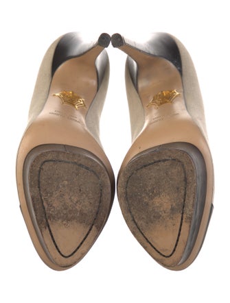 Charlotte Olympia Canvas Printed Pumps