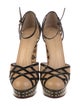 Charlotte Olympia Leather Animal Print D'Orsay Pumps
