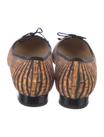 Charlotte Olympia Printed Bow Accents Ballet Flats