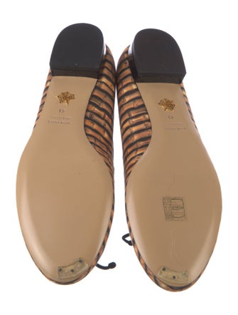 Charlotte Olympia Printed Bow Accents Ballet Flats