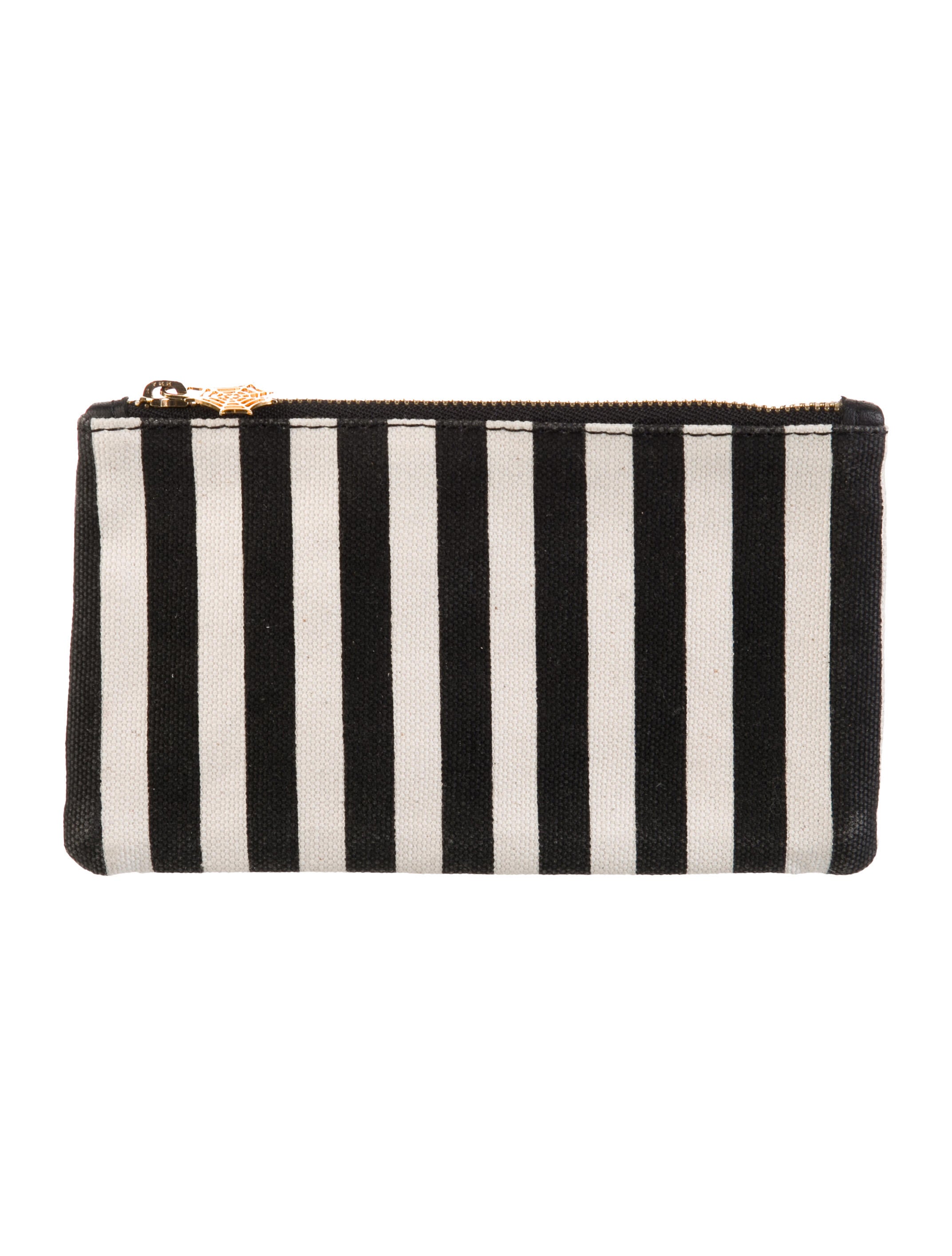 Charlotte Olympia Canvas Striped Pouch