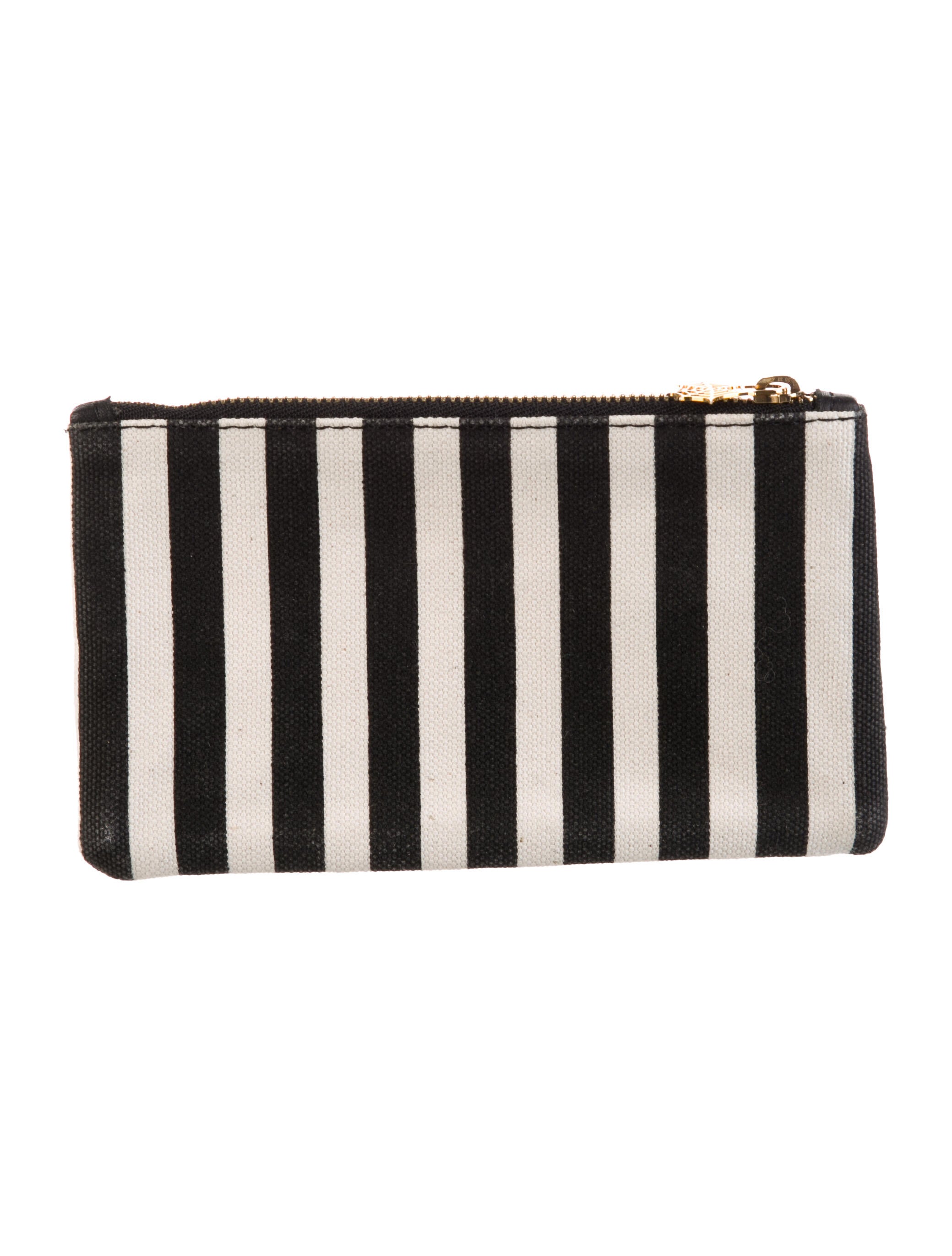Charlotte Olympia Canvas Striped Pouch