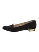 Charlotte Olympia Velvet Embroidered Accent Loafers