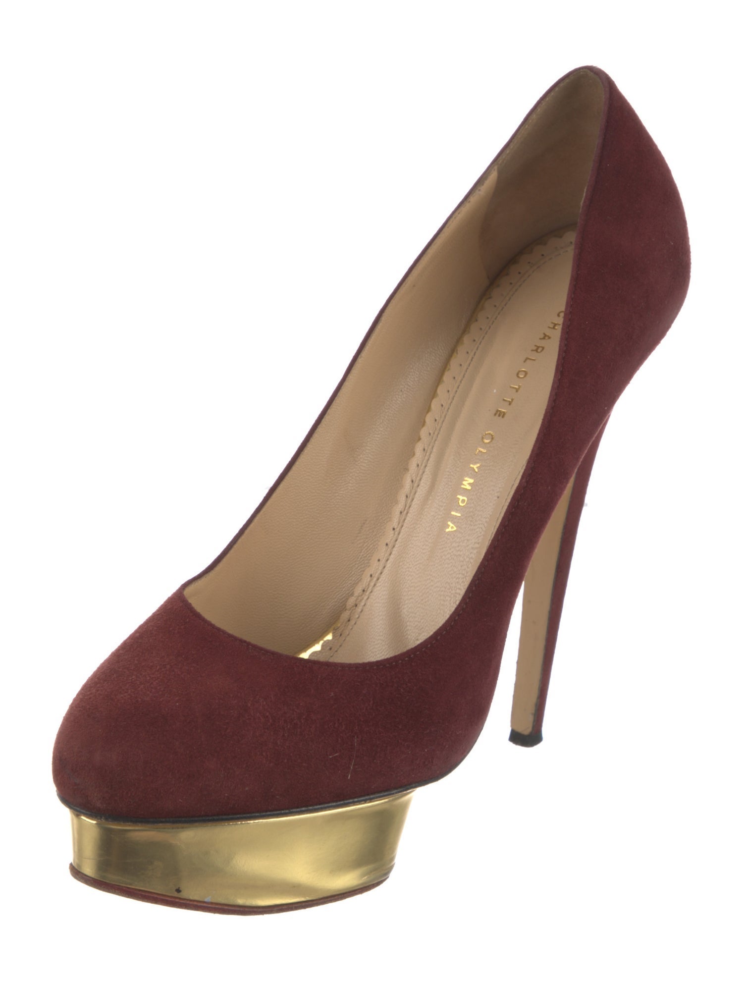 Charlotte Olympia Suede Pumps