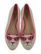 Charlotte Olympia Canvas Embroidered Accent Flats