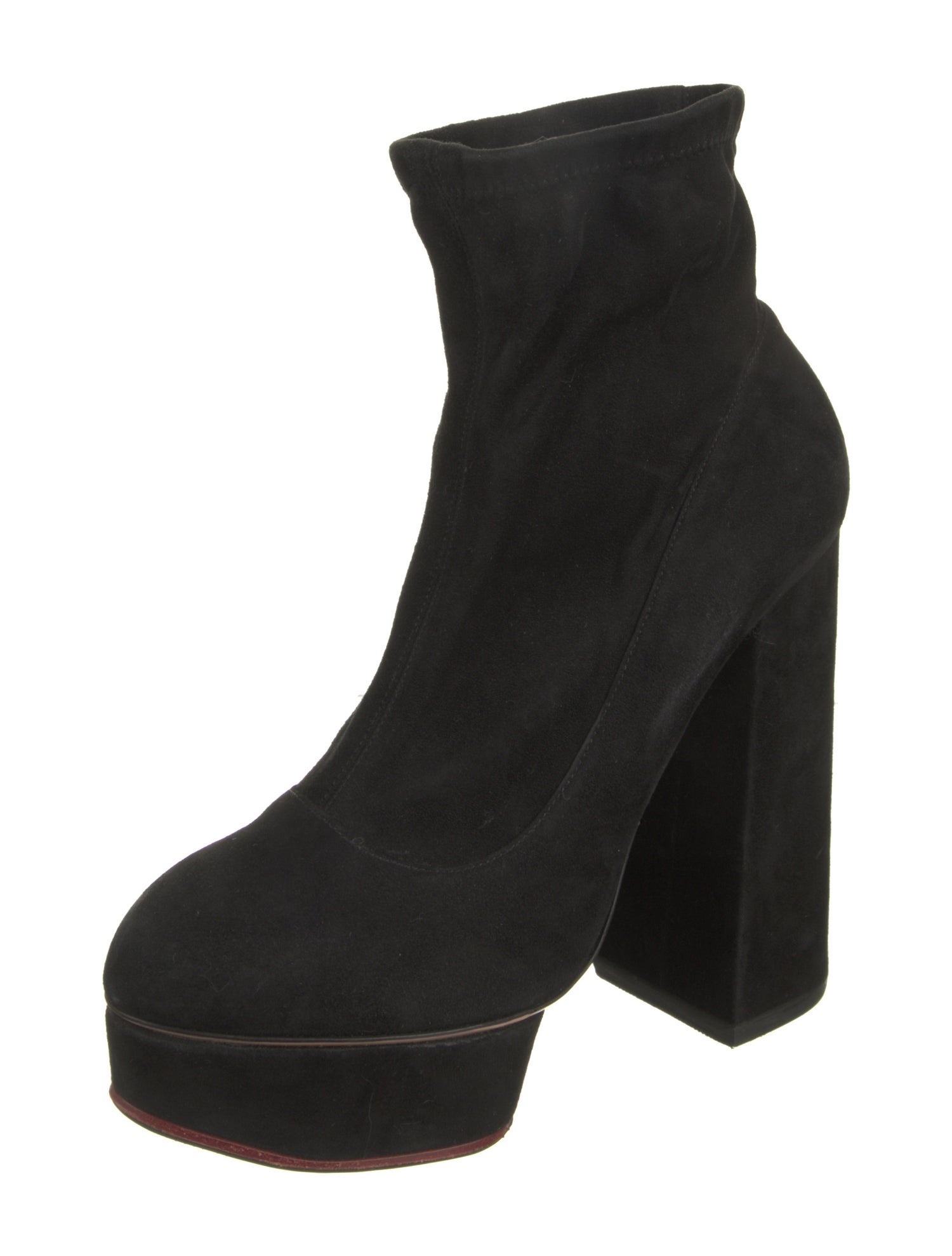 Charlotte Olympia Suede Sock Boots