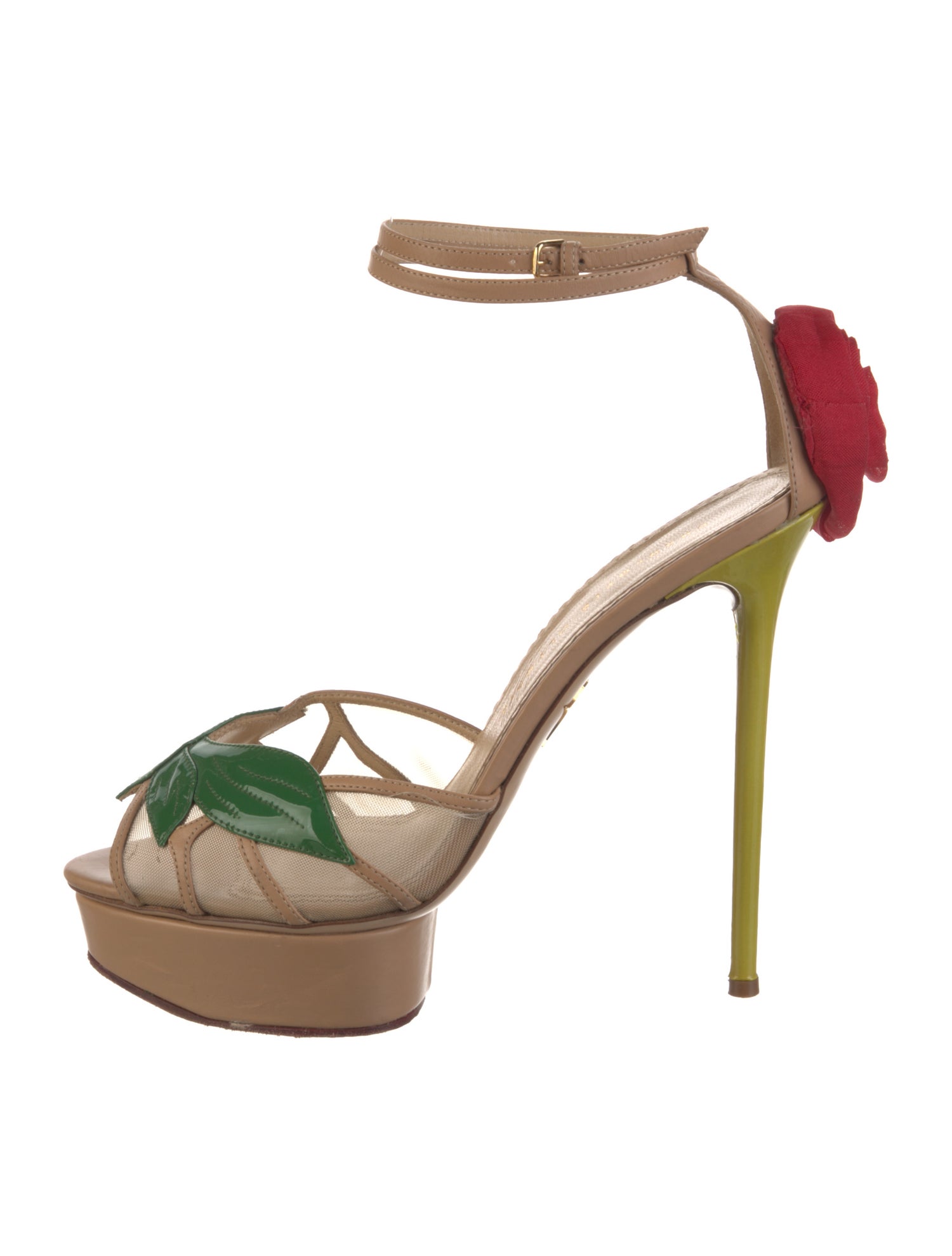 Charlotte Olympia Mesh Colorblock Pattern D'Orsay Pumps