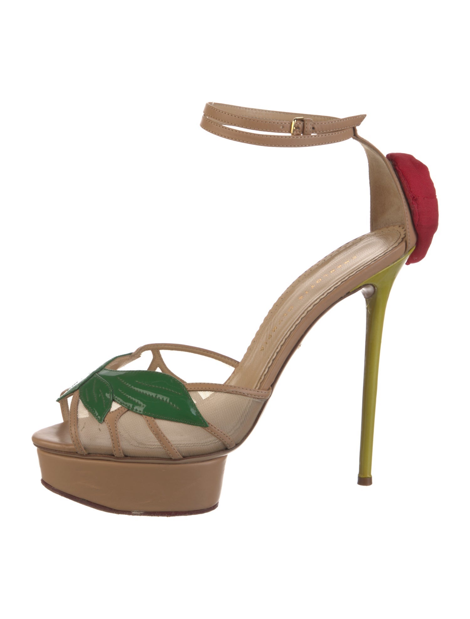 Charlotte Olympia Mesh Colorblock Pattern D'Orsay Pumps