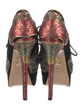 Charlotte Olympia Orient Express Suede Pumps