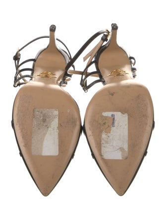 Charlotte Olympia Leather Slingback Pumps