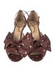 Charlotte Olympia Satin Polka Dot Print Sandals