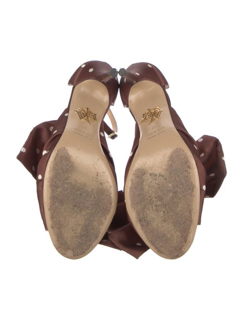 Charlotte Olympia Satin Polka Dot Print Sandals