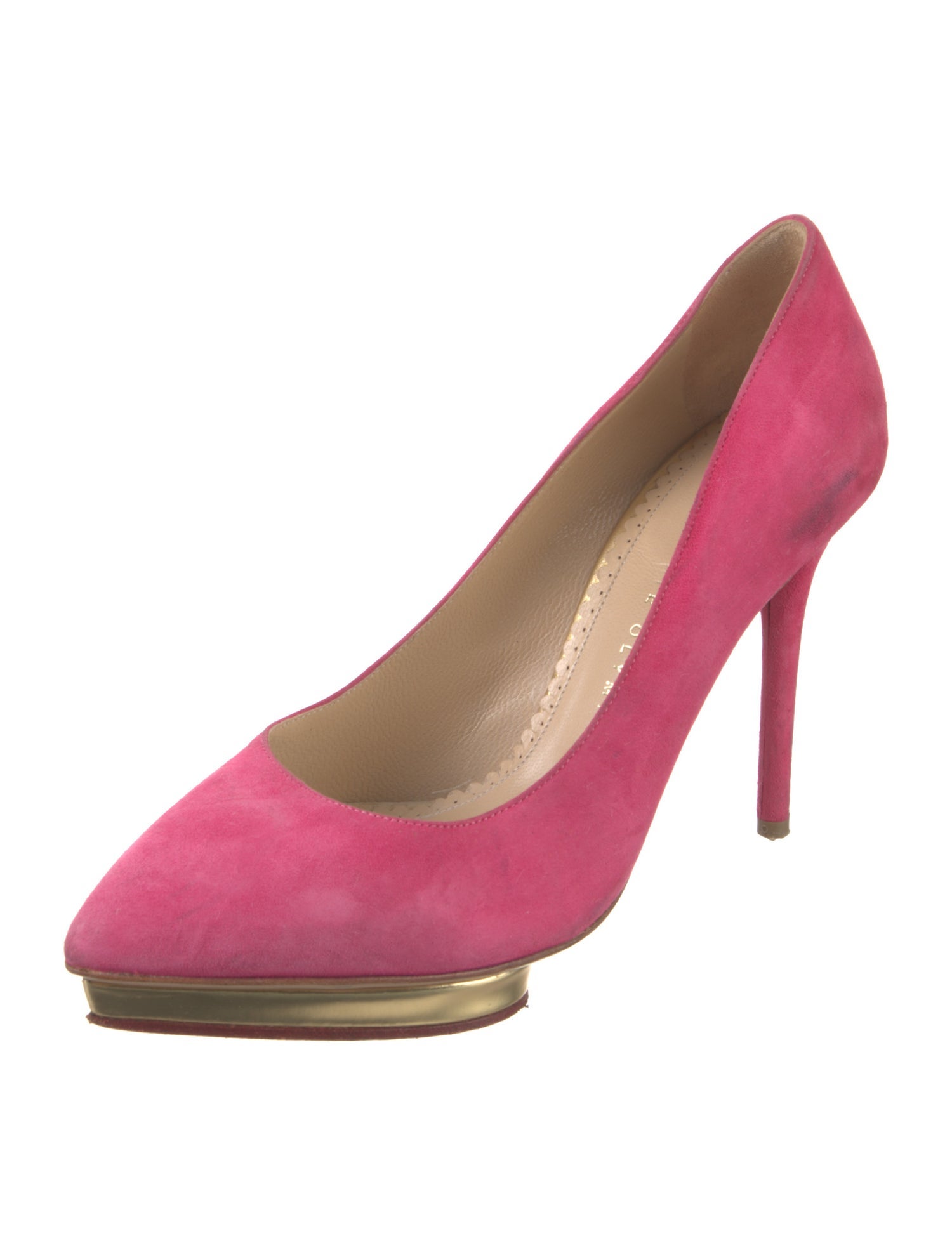 Charlotte Olympia Suede Pumps