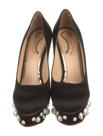 Charlotte Olympia Satin Pumps
