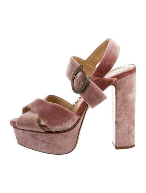 Charlotte Olympia Velvet Sandals