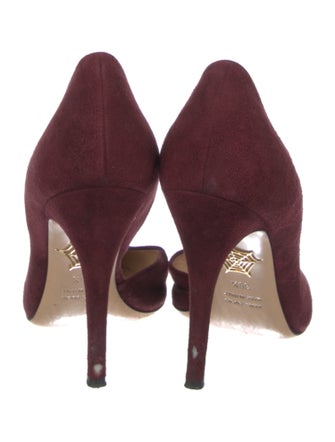 Charlotte Olympia Suede D'Orsay Pumps
