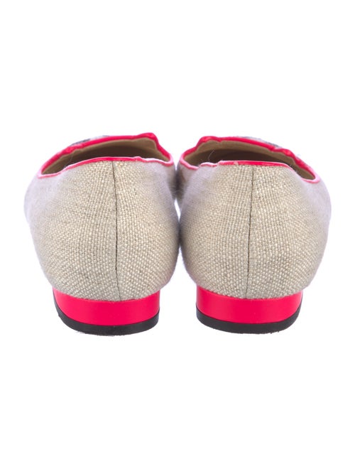 Charlotte Olympia Canvas Patterned Loafers