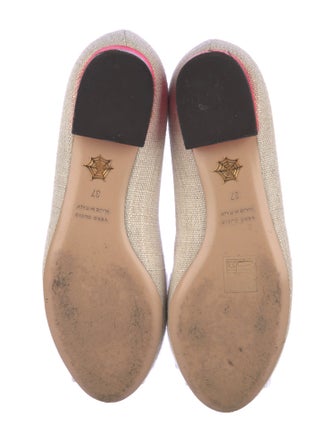 Charlotte Olympia Canvas Patterned Loafers