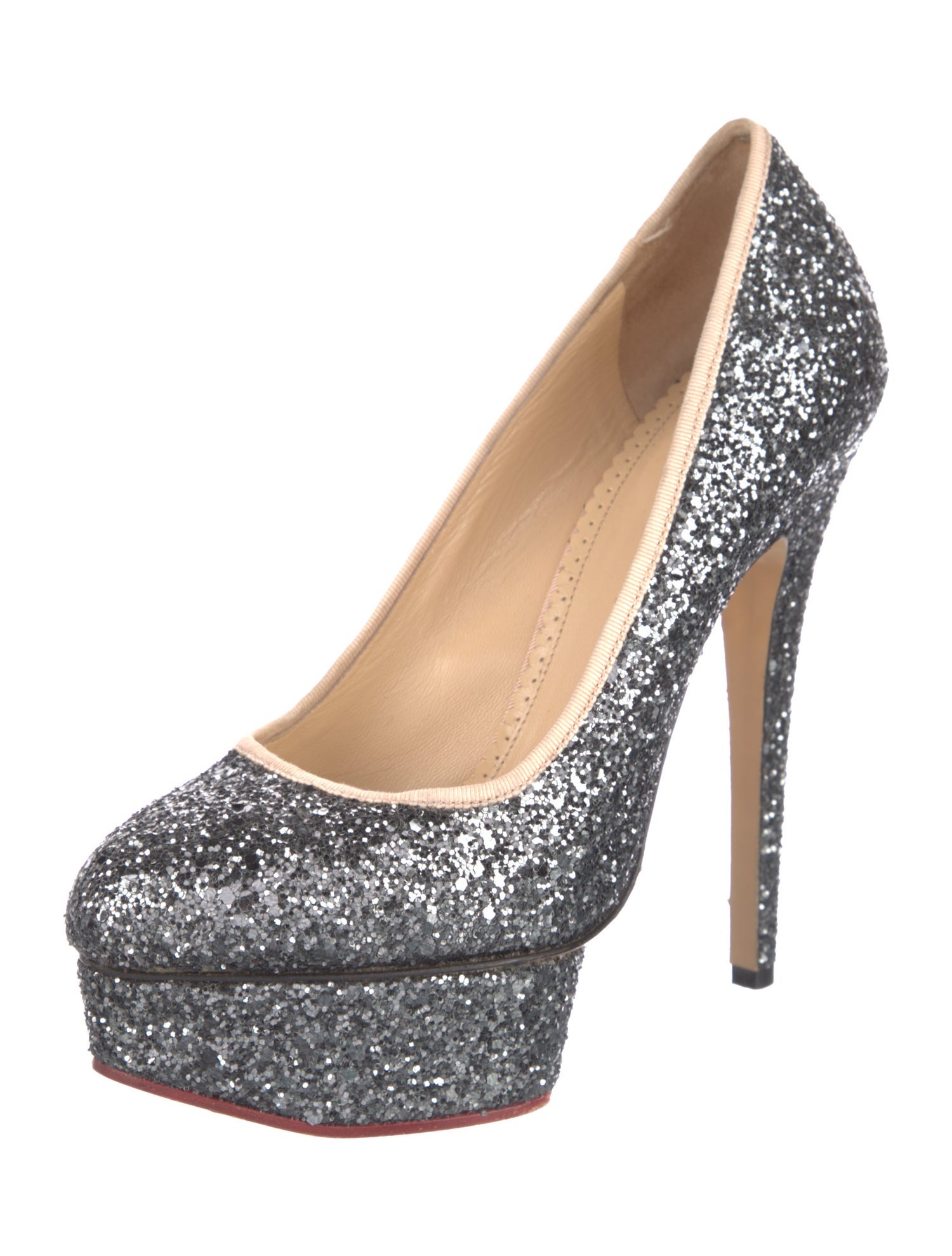 Charlotte Olympia Glitter Glitter Accents Pumps