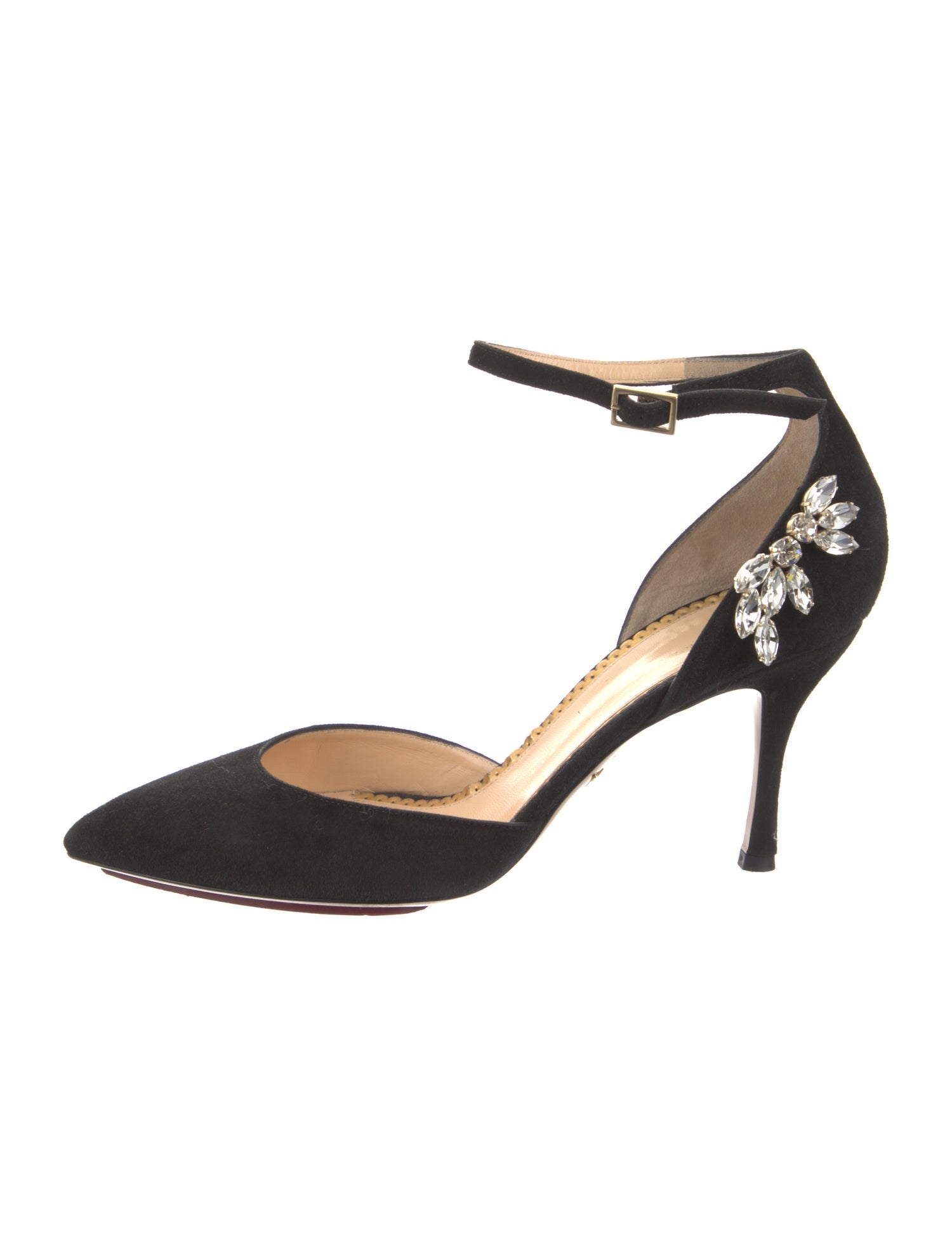 Charlotte Olympia Suede D'Orsay Pumps