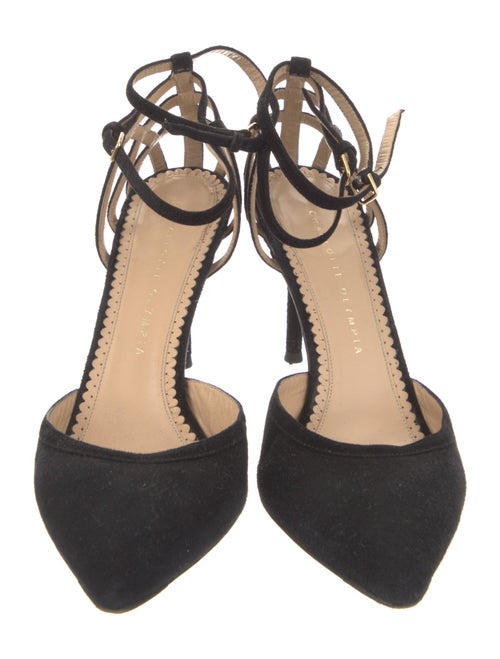 Charlotte Olympia Suede D'Orsay Pumps