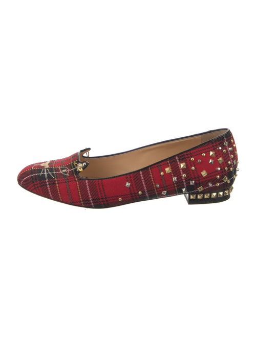 Charlotte Olympia Printed Studded Accents Loafers
