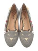 Charlotte Olympia Canvas Printed Loafers
