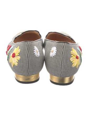 Charlotte Olympia Canvas Printed Loafers