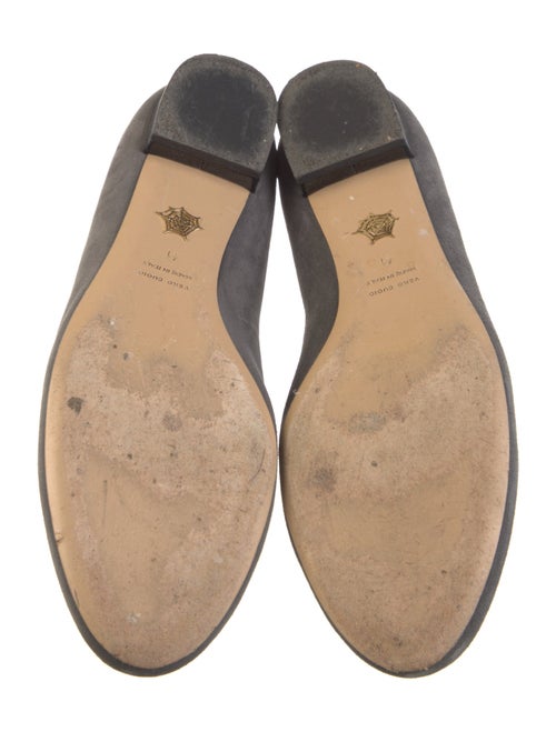 Charlotte Olympia Suede Embroidered Accent Loafers