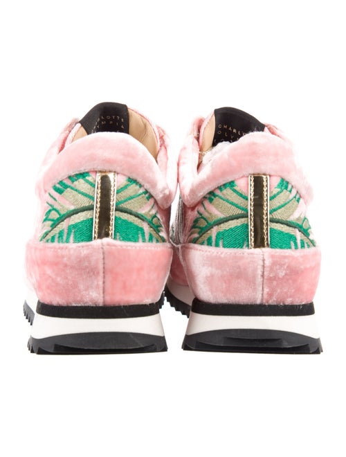 Charlotte Olympia Velvet Printed Sneakers