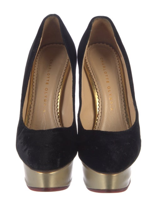 Charlotte Olympia Velvet Pumps
