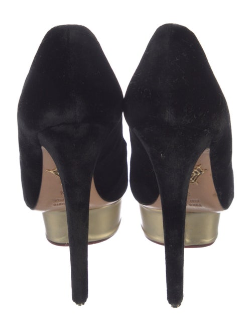 Charlotte Olympia Velvet Pumps